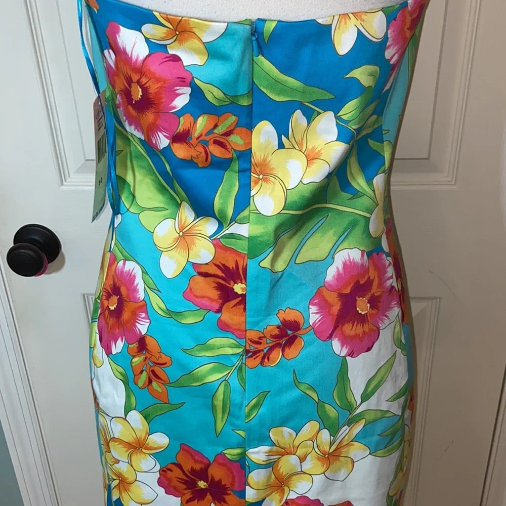 Nwt Ralph Lauren Floral Hibiscus Halter sun Dress - Picture 6 of 9